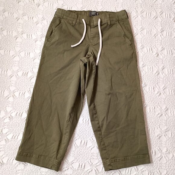 Torrid Wide Leg Crop Pants Army Green Elastic Drawstring Waist Medium Women 10 - Picture 1 of 8